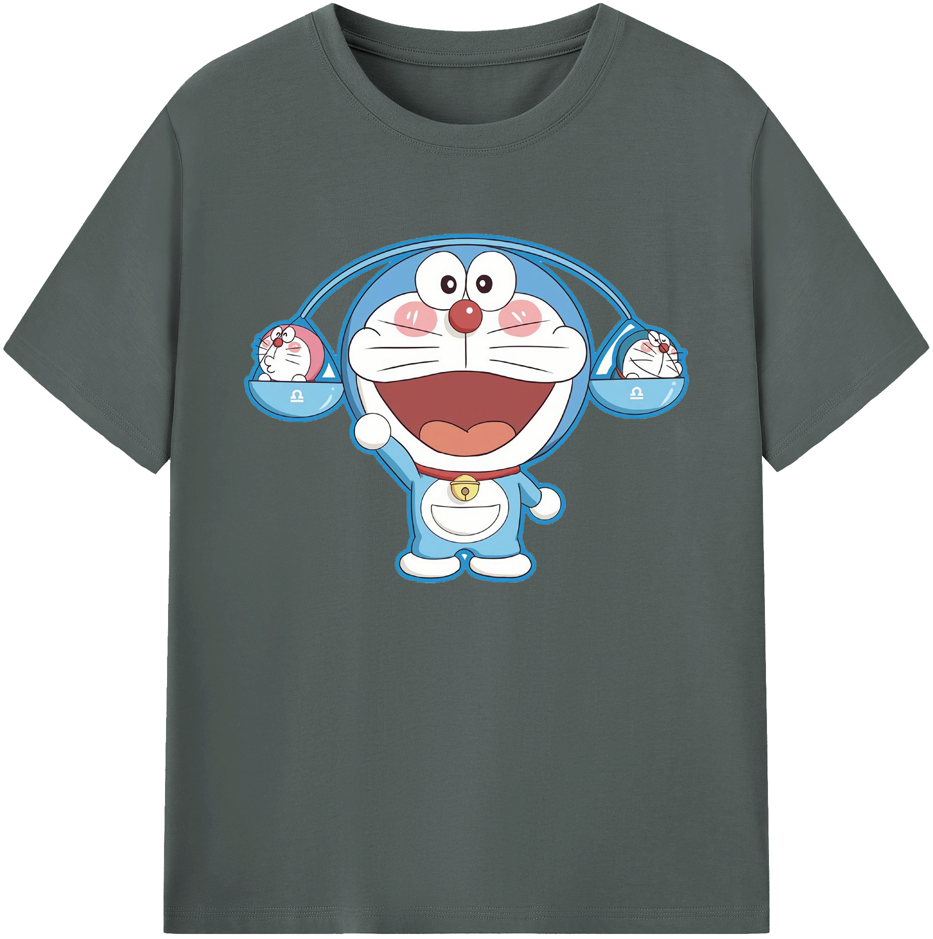 （画像用） ドラえもん Doraemon 綿100％ メンズ半袖Tシャツ｜肌触りやわらか＆通気性